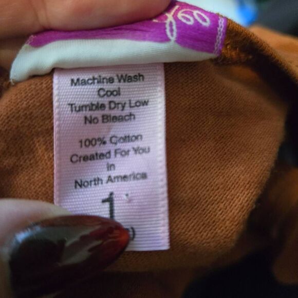 Vintage Mary Dee Fun To Wear Dress Size 1 Maxi Drawings Brown Sleeveless Boho - Picture 8 of 8